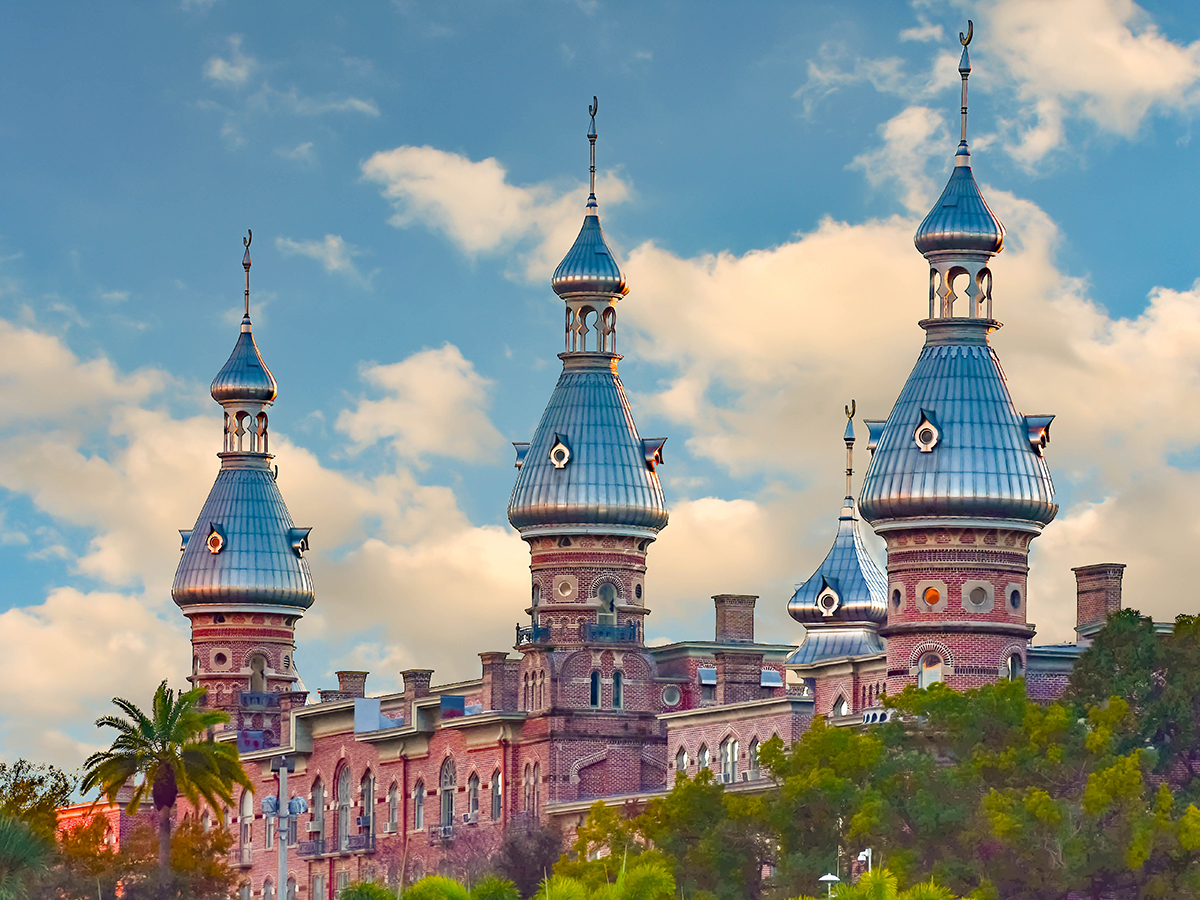 three building towers
